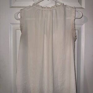 LOFT Cream Sleeveless Blouse